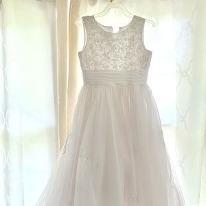 White Communion or Flower Girl dress size 8-10
